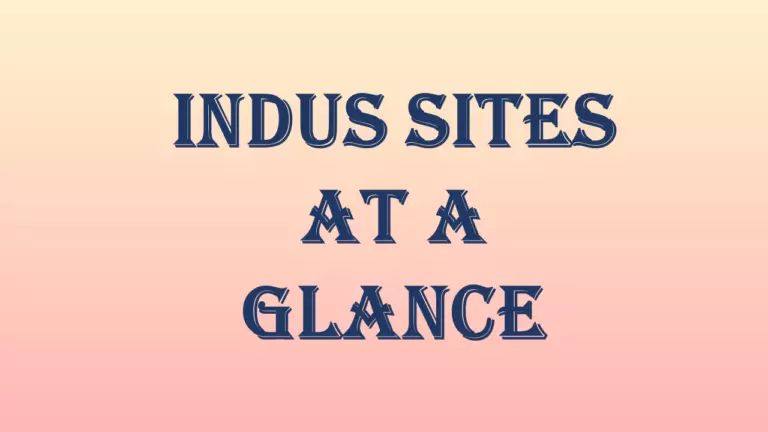 Indus Sites at a glance