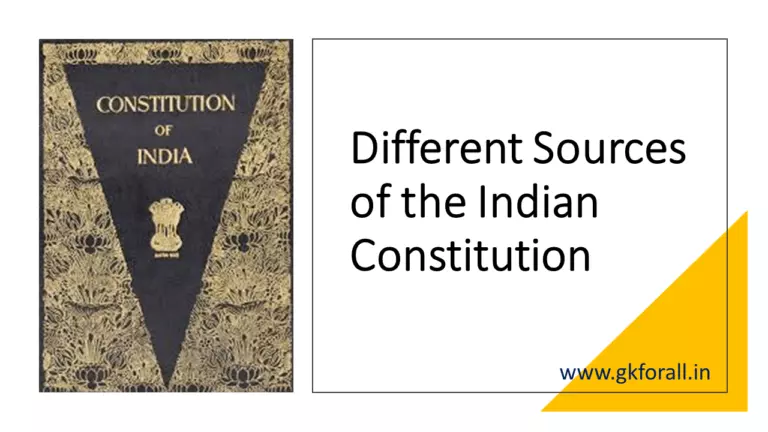 Sources of the Indian Constitution