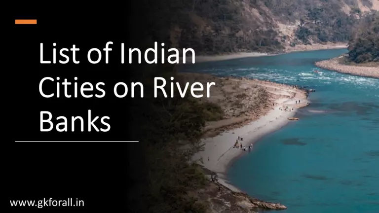 List of Indian Cities on River Banks